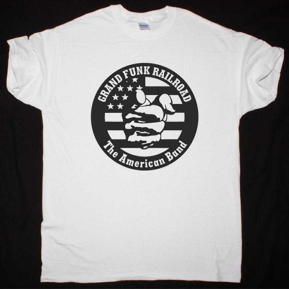 Grand Funk Railroad The American Band Retro Style New White Fan Apparel T-Shirt